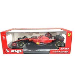 Ferrari SF-23 #55 Carlos Sainz Formula One F1  2023 Burago Diecast 1/24 Sz 9.5”
